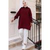 11043-10 Triko Tunik Bordo