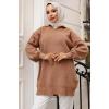 11035-59 Fitilli Triko Tunik Vizon