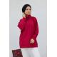 10029 Raglan Kol İçi Şardonlu Tesetür Sweatshirt Bordo