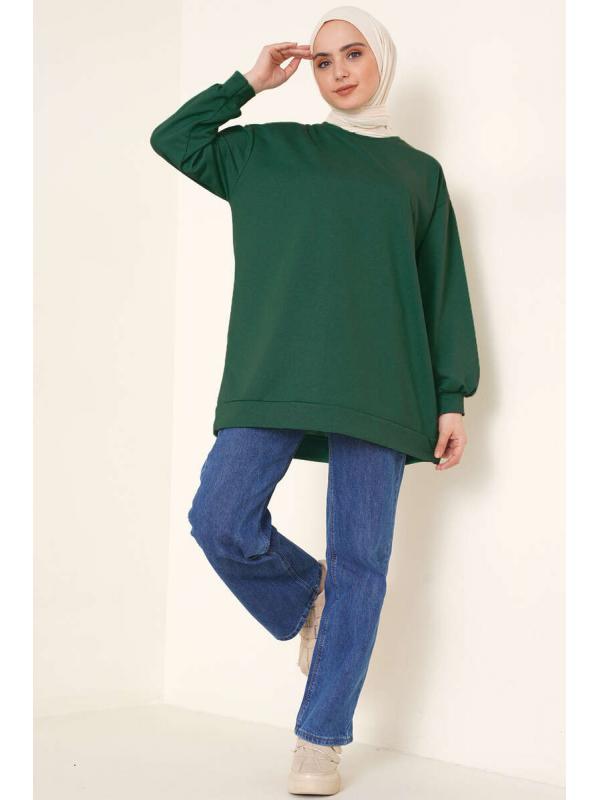 2983 Tunik Sweat Zümrüt Yeşili