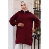 11043-10 Triko Tunik Bordo