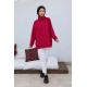 10029 Raglan Kol İçi Şardonlu Tesetür Sweatshirt Bordo