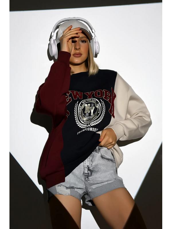 NY Baskılı Unısex Sweatshirt