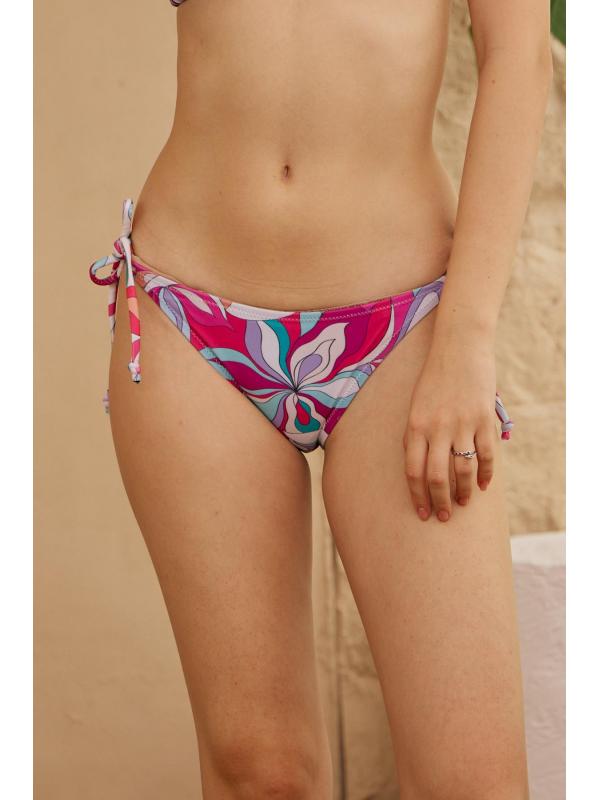 Üçgen Bikini Takımı Soft Desenler Pembe Yaz Desenler