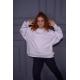 Starinci Kadın Oversize Kesim Bisiklet Yaka Crop Sweatshirt