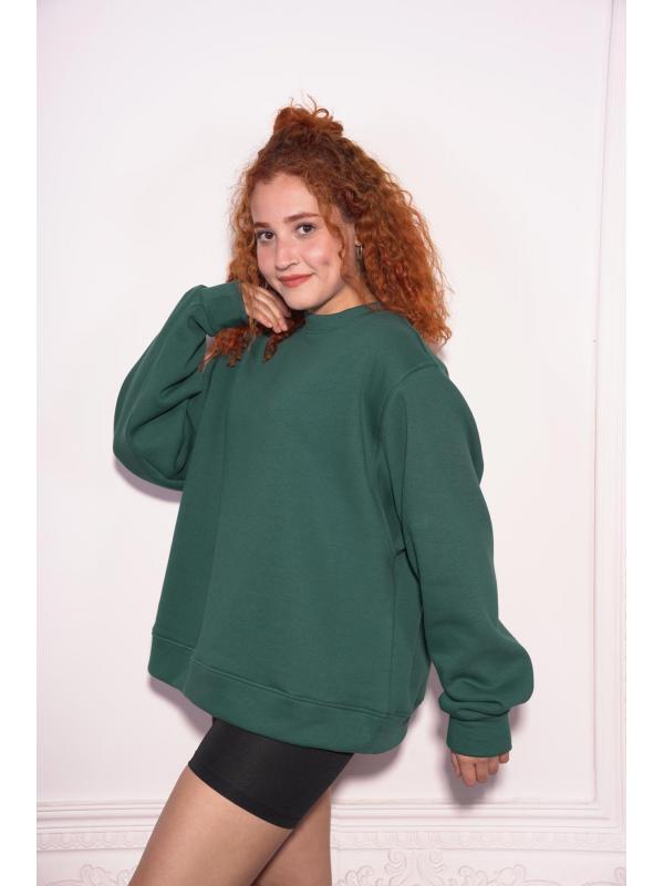 Starinci Kadın Oversize Bisiklet Yaka Sweatshirt