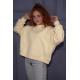 Starinci Kadın Oversize Kesim Bisiklet Yaka Crop Sweatshirt