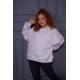 Starinci Kadın Oversize Kesim Bisiklet Yaka Crop Sweatshirt