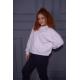 Starinci KAdın Oversize Bisiklet Yaka Crop Sweatshirt Gri