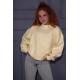 Starinci Kadın Oversize Kesim Bisiklet Yaka Crop Sweatshirt