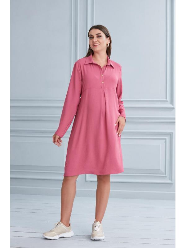 4529-Polo Yaka Emzirmeli Hamile Tunik-Elbise