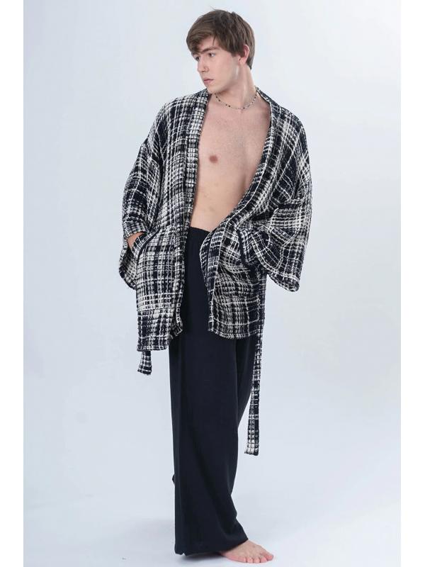 Ekose Waffle Kimono