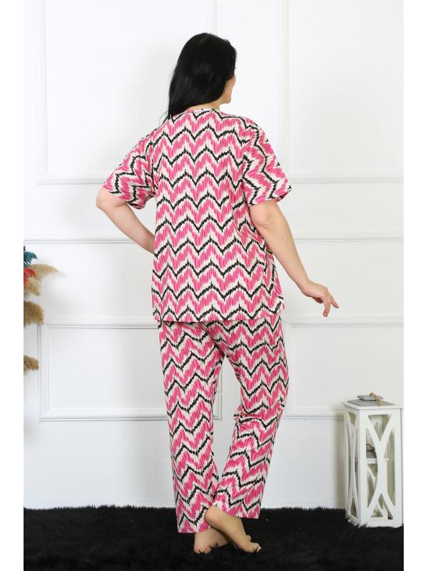 Akbeniz Kadın 5XL-6XL-7XL-8XL Büyük Beden Kısa Kol Pijama Takım 75009