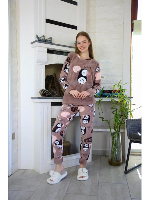 Akbeniz Welsoft Polar Kadın Pijama Takımı 8502