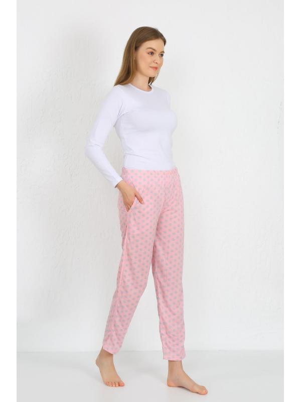 Akbeniz Kadın Pamuklu Cepli Tek Alt Pijama Pembe 27527