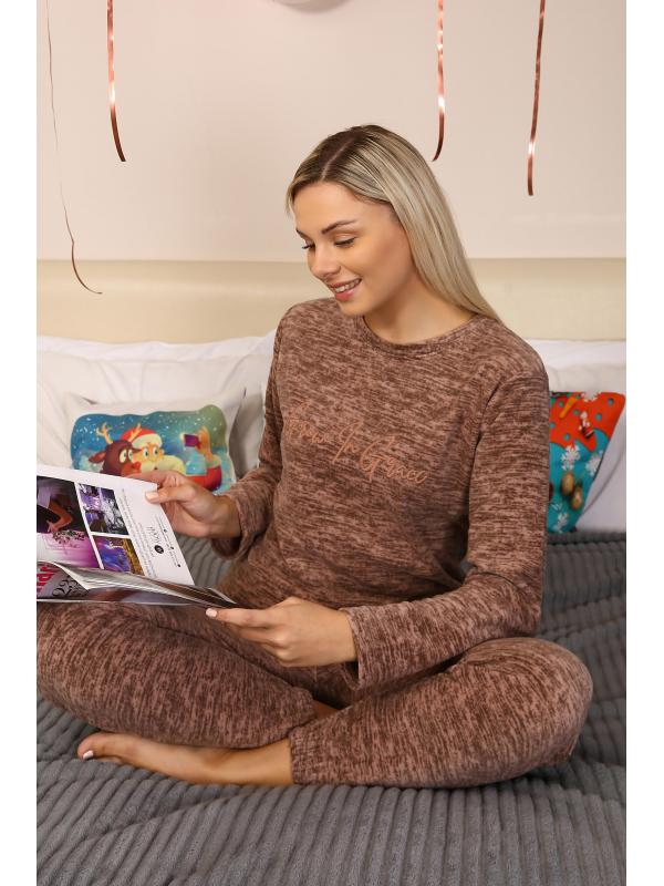 Akbeniz Welsoft Polar Kadın Pijama Takımı 8519