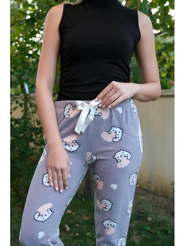 Akbeniz Kadın Welsoft Polar Tek Alt Pijama 210053