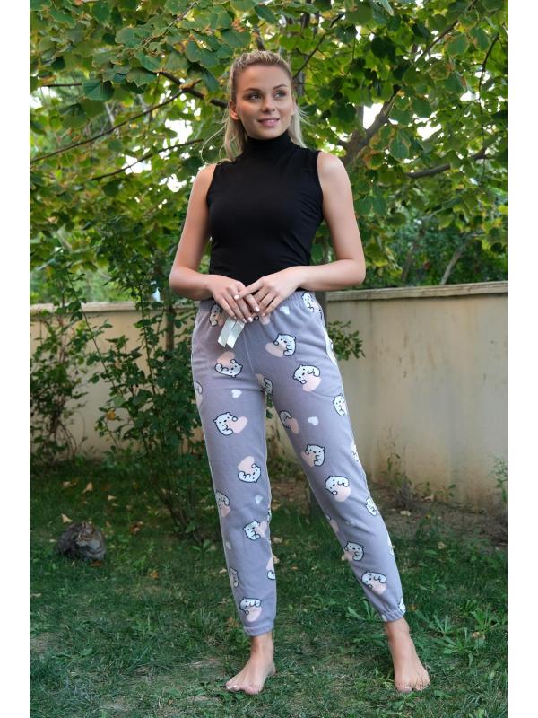 Akbeniz Kadın Welsoft Polar Tek Alt Pijama 210053