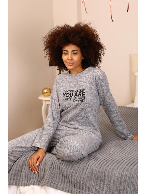 Akbeniz Welsoft Polar Kadın Pijama Takımı 8518