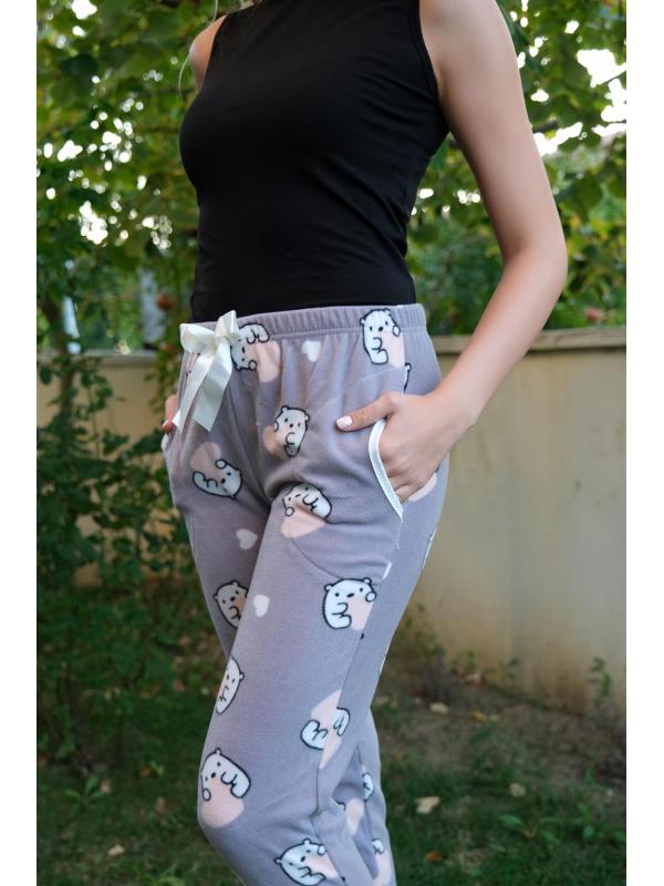 Akbeniz Kadın Welsoft Polar Tek Alt Pijama 210053