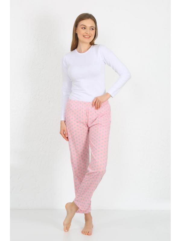 Akbeniz Kadın Pamuklu Cepli Tek Alt Pijama Pembe 27527