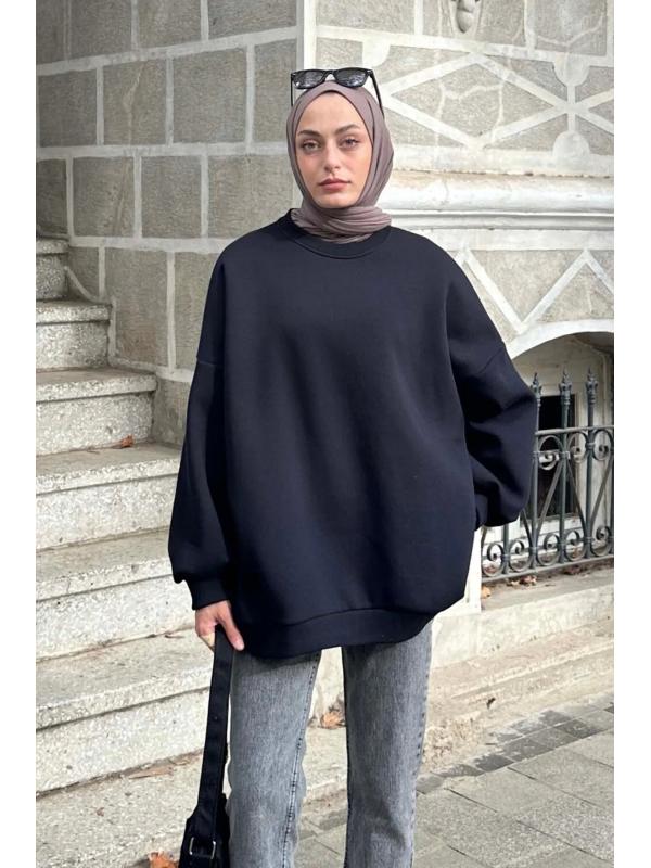 Jasmin Bisiklet Yaka Oversize Sweat