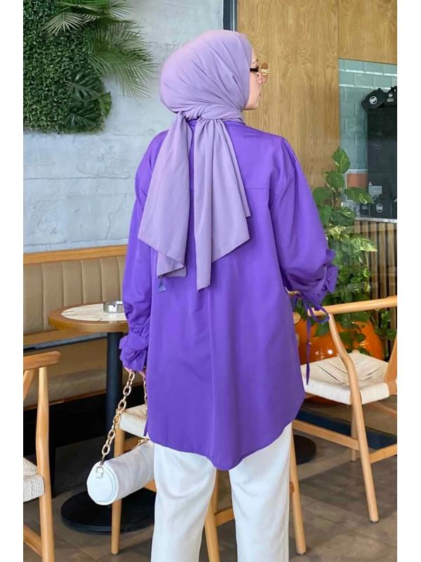 Oversize Flores Fırfırlı Tunik