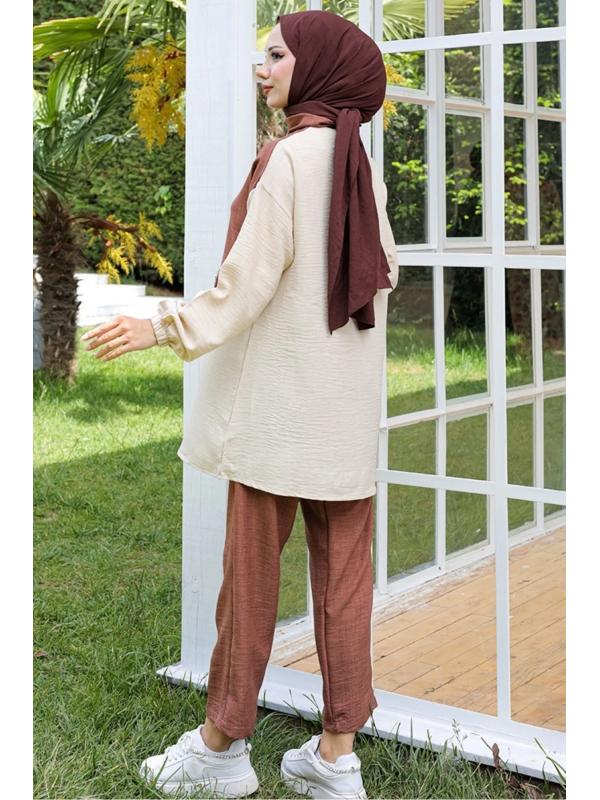 Veray Tunik Pantolon İkili Takım 931 - Kahve