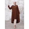 Asimetrik Kesim Tunik 1253 - Kahve