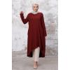 Asimetrik Kesim Tunik 1253 - Bordo