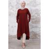 Asimetrik Kesim Tunik 1253 - Bordo