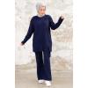 Niyal Tunik Pantolon İkili Triko Takım 1231 - Lacivert