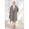 Esilay Kuşaklı Oversize Kap 1244 - Vizon