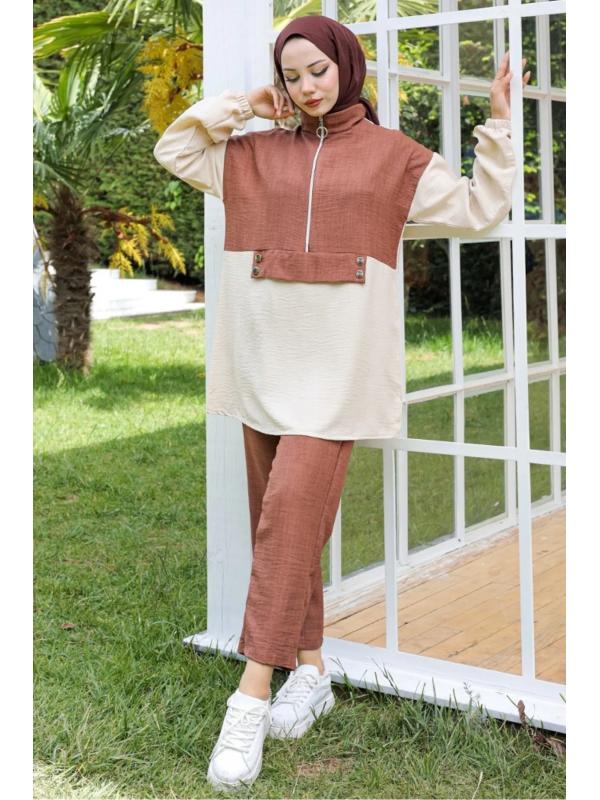 Veray Tunik Pantolon İkili Takım 931 - Kahve