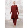 Seyal Tunik Pantolon Bürümcük Takım 1252 - Bordo