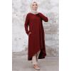 Asimetrik Kesim Tunik 1253 - Bordo