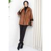 Oversize Deri Ceket Taba HM2338