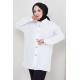 Aerobin Oversize Tunik Beyaz HM2324