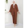 Kimono Pantolon Takım Kahverengi HM2434