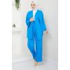 Kimono Pantolon Takım Mavi HM2434