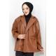 Oversize Deri Ceket Taba HM2338