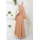 Boncuklu Sofia Elbise Camel HM2476