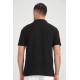 Premium V Yaka Oversize Fitilli T-Shirt - Siyah