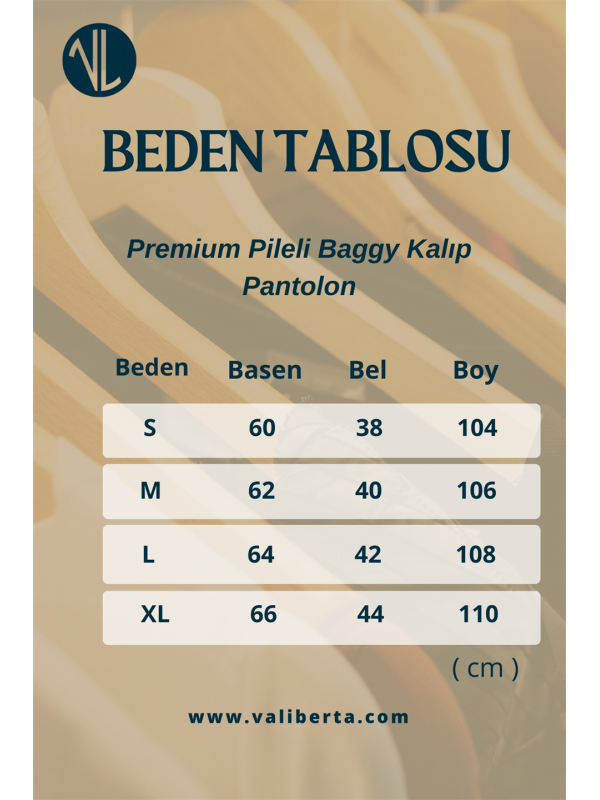 Premium Pileli Baggy Kalıp Pantolon - Haki