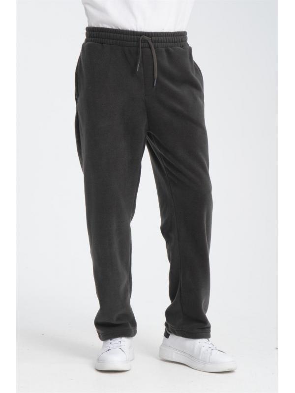 Baggy Kalıp Polar Kumaş Jogger Pantolon - Füme