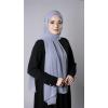 Gri Pratik Hazır Geçmeli Şal Şifon Kumaş Hijab Bone 3009_15