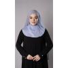 Gri Pratik Hazır Geçmeli Şal Şifon Kumaş Hijab Bone 3009_15