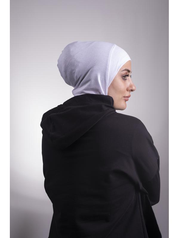 Beyaz Pratik Hazır Geçmeli Bone Viskon Kumaş Hijab Spor 2106_42