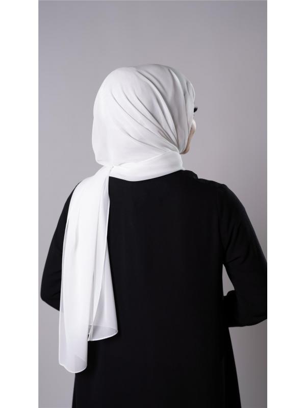 Krem Pratik Hazır Geçmeli Şal Şifon Kumaş Hijab Bone 3009_40