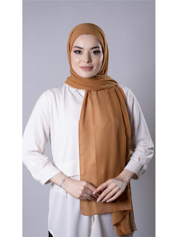 Hardal Pratik Hazır Geçmeli Şal Şifon Kumaş Hijab Bone 3009_43